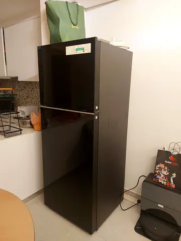 Samsung Black Glass Top Mount Freezer Fridge only 6 months Used Flawless Condition