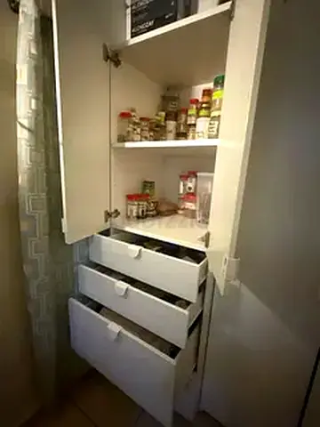 Ikea Tall white kitchen cabinet with drawers - good condition