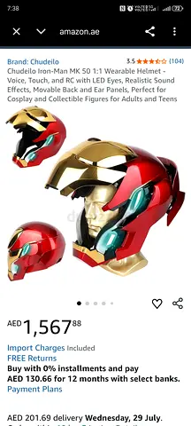Iron Man Mark Helmet Replica - Collectible Display Piece