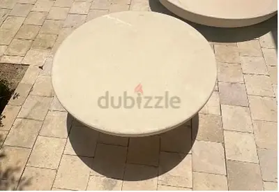 Round Stone Outdoor Coffee Table