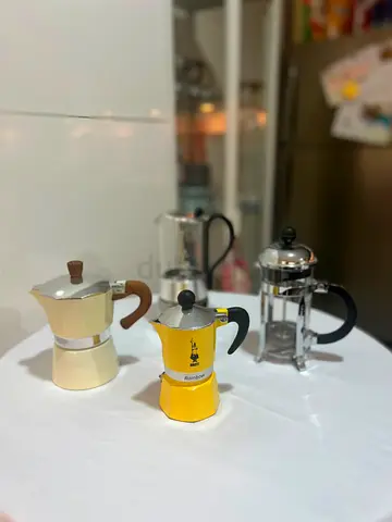 Set of 3 Stovetop Espresso Makers / Moka Pots.