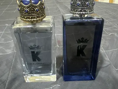Two Dolce  Gabbana K cologne bottles (/used) - for refill or display