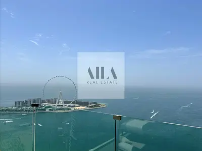 3 br Front sea and Dubai Eye view