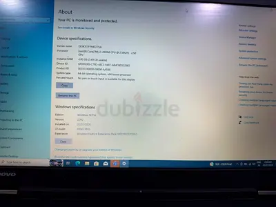 Lenovo laptop i5-6200U, 8GB RAM, 240GB SSD - Used, working