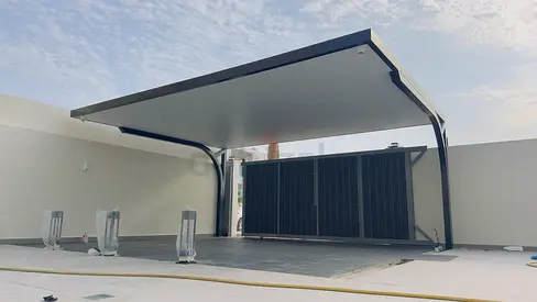 Used Motorized Carport Canopy / Retractable Shade - Good Condition