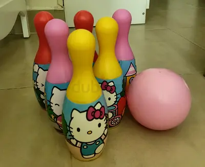 Hello Kitty Kids Bowling Set with Soft Ball - Lightly Used