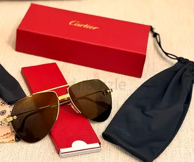 Cartier Première de Cartier Half-Rim Pilot Sunglasses