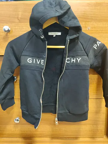 Kids Givenchy-style black zip hoodie (childrens size)