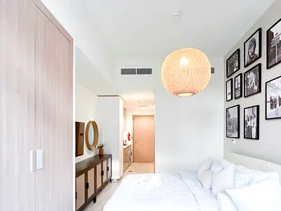 Modern Furnished Studio | Monthly Rent | Azizi Riviera 33 | Prime Meydan Location