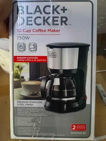 BLACK+DECKER 10-Cup Coffee Maker 750W - Stainless Finish (Like New)