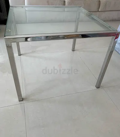 Glass Corner Table Square Shaped