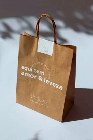 Brown Paper Shopping Bag with Twisted Handles - Small Retail Bag