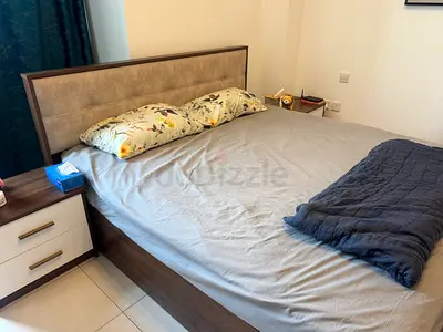 DON’T MISS 5 piece Set - King size bed frame + 2 side tables + 6 drawer dresser + Full length mirror