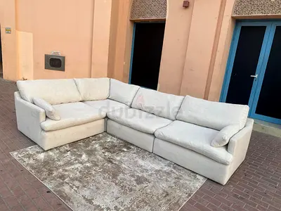 Feather 🪶 filled Home Center Swin Corner Sofa Beige