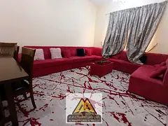 A very clean and distinctive two-bedroom furnished apartment with a living room for monthly rent in