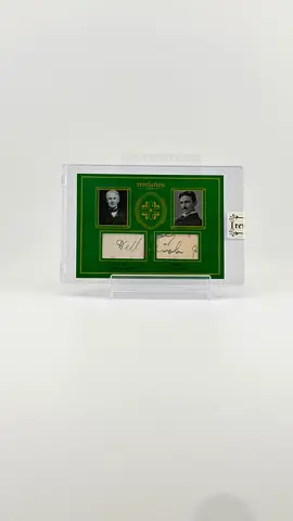 Framed Historical Dual Autograph Card - Vintage Collectible