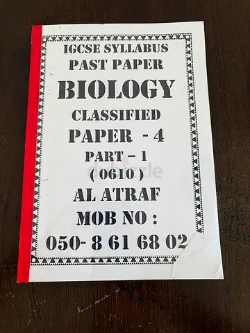 IGCSE Biology Past Papers (Classified Paper 1-4) - Printed Compilation partially solved