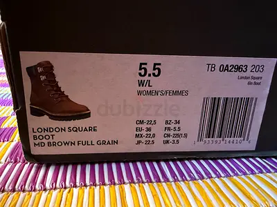 Womens London Square Brown Full Grain Leather Boots Size 5.5