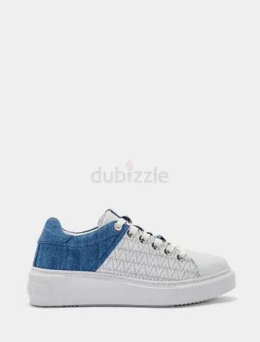 Valentino Garavani Leather Sneakers – White/Blue | 100% Authentic