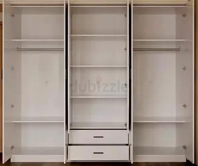 Smart 6 door white wardrobe with mirrors - urgent sale !!