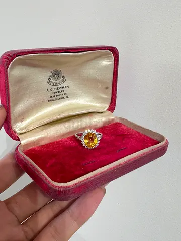 natural yellow sapphire diamond ring sri lanka fine jewelry