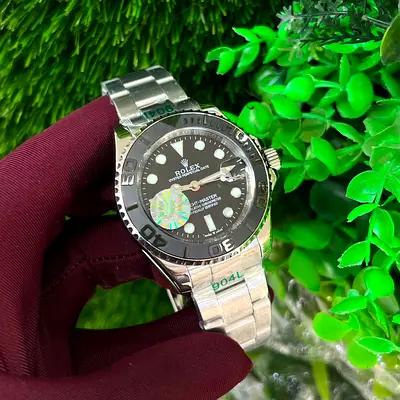 Rolex Yacht-Master Oyster Perpetual Date Mens Automatic Watch – Black Dial Stainless Steel