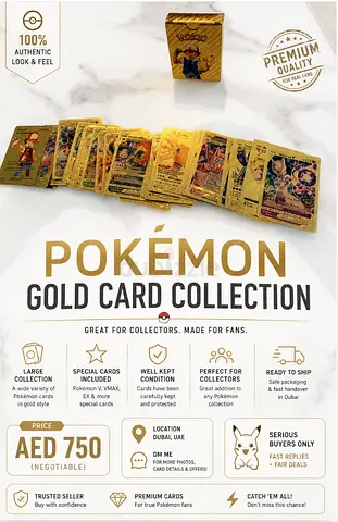 Pokémon Gold Card Collection - Premium Gold Foil Cards (Approx. 30+)