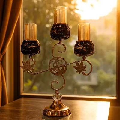 Luxury 3-Head Candle Holder Ⓢ