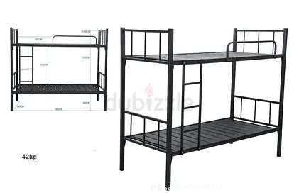 Black heavy duty bunker bed
