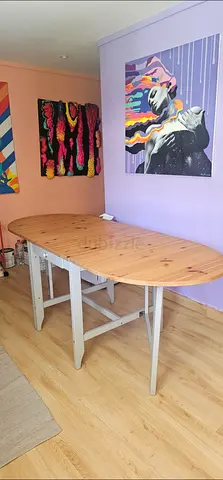 Solid Wood Extendable Dining Table with Drop Leaves - Great Condition