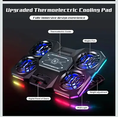Upgraded Thermoelectric RGB Laptop Cooling Pad