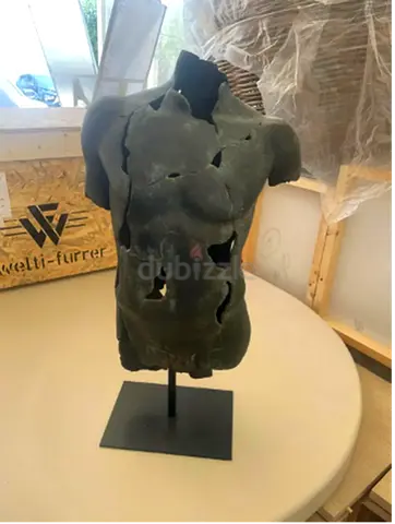 Male Torso Bronze Sculpture on Stand