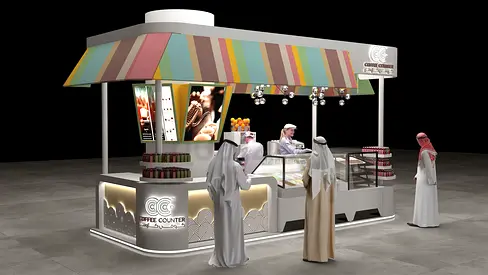 Modern Coffee and Food Retail Kiosk