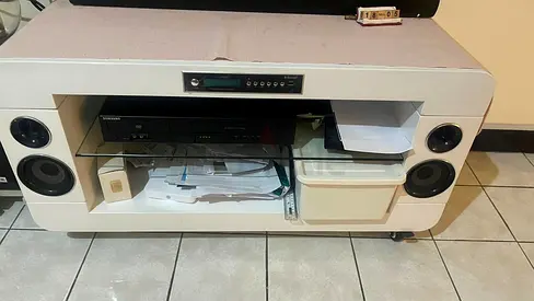 Modern TV Entertainment Unit with Built-in Speakers