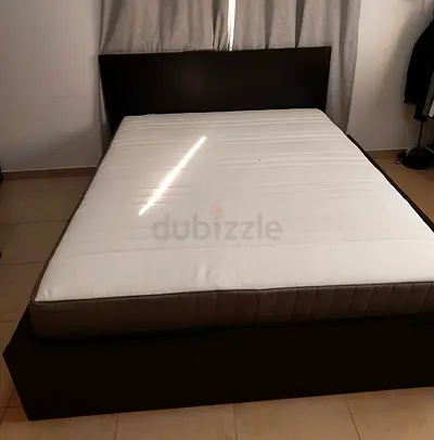 Ikea Queen size bed with mattress available in perfect condition