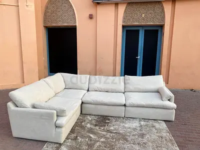 Excellent Condition Home Center Swin feather 🪶 filled Corner Sofa Beige