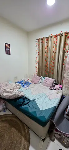 Used Double Bed with Mattress and Curtains - Ready to Move