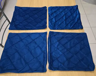 Set of 4 Blue Cushions Covers NEW