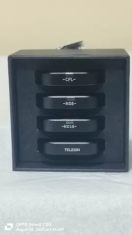 Telesin Camera Filter Kit (CPL, ND8, ND16) - Like New