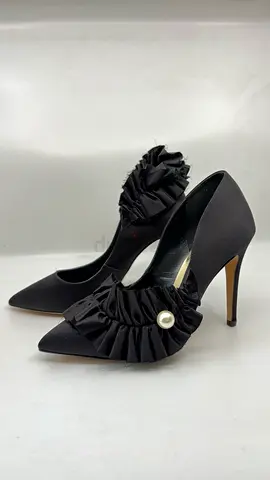 Ingie Satin Black Shoes Size 40