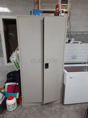 Metal Storage Cabinet / Office Cupboard - 2 Door, Beige