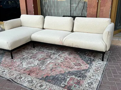 Beige Color ikea Applyard L shape sofa