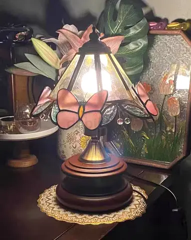 Vintage Butterfly Lamps - Antique