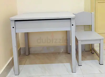 Ikea kids table and chair wooden