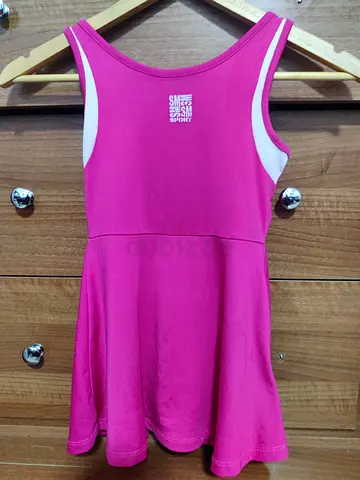Pink sleeveless girls sport dress — size small, good condition... With pants inside