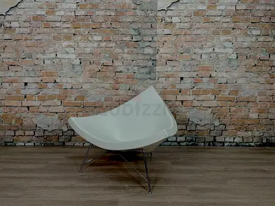 Vitra Coconut Chair Armchair Cemento colour leather W102 D82 H83 cm