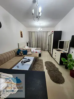 Studio apartment available for rent in Al Nuaimiya 1 – Balcony overlooking Thumbay Hospital, AED 3