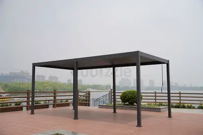 Aluminum Outdoor Pergola Gazebo - Modern Louvered Roof