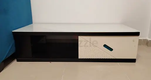 Long Coffee Table with Two Drawers