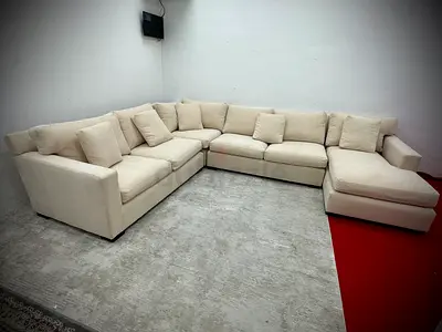 Amazing condition cratebarrel Ushape sofa